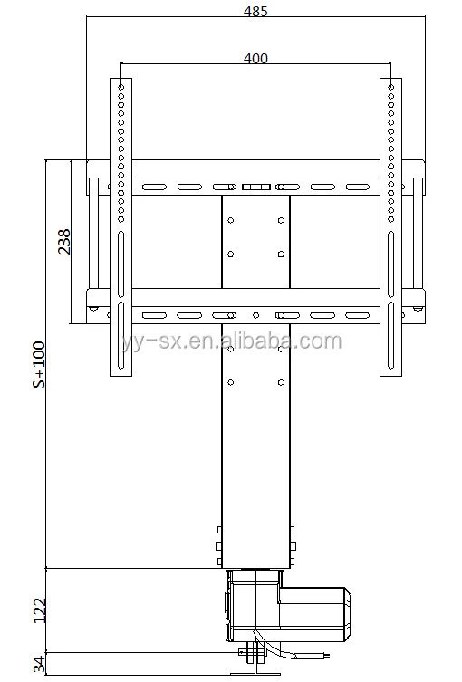 Motorized Tv Lift Height Adjuster Electric Tv Stand Remote Control Tv ...