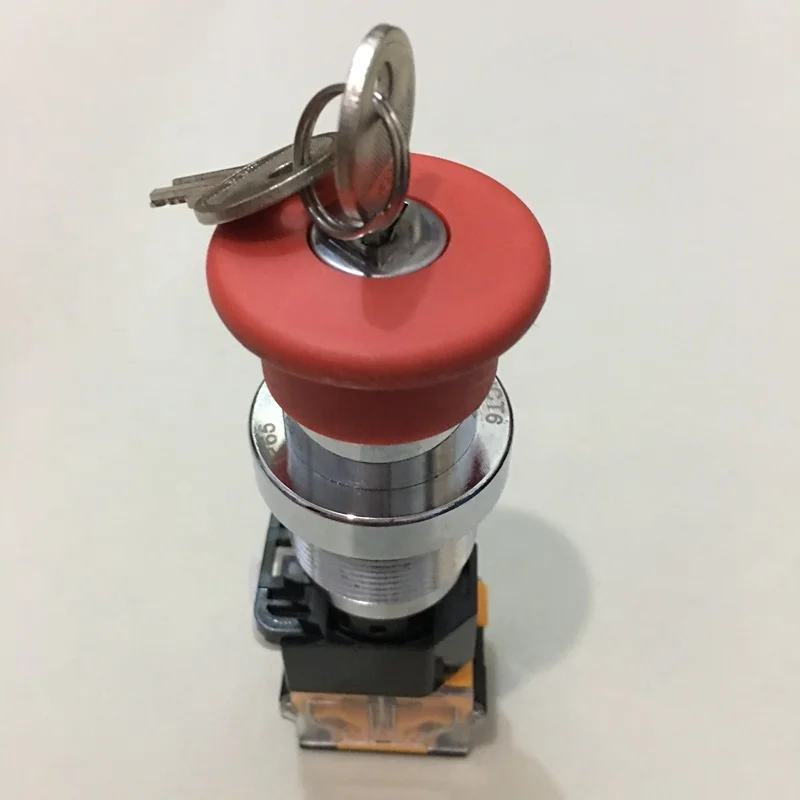 Explosion-proof emergency stop button with key Mushroom Head Lock Emergency Switch Old money