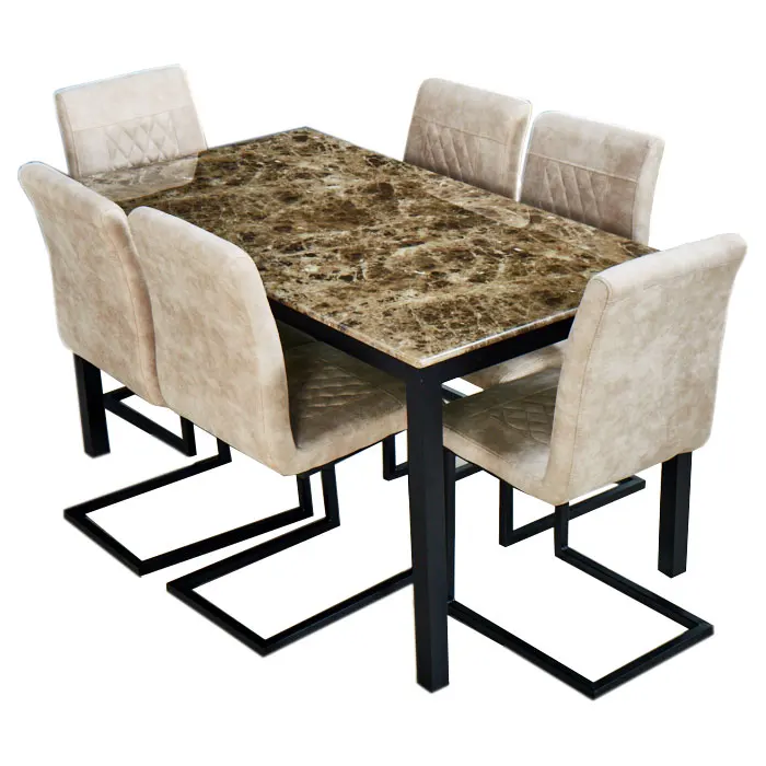 
2020 Luxury Italian Dining Room Furniture Rectangle Glass Dining Table Modern Design Marble Dining Table Set 6 Seater 