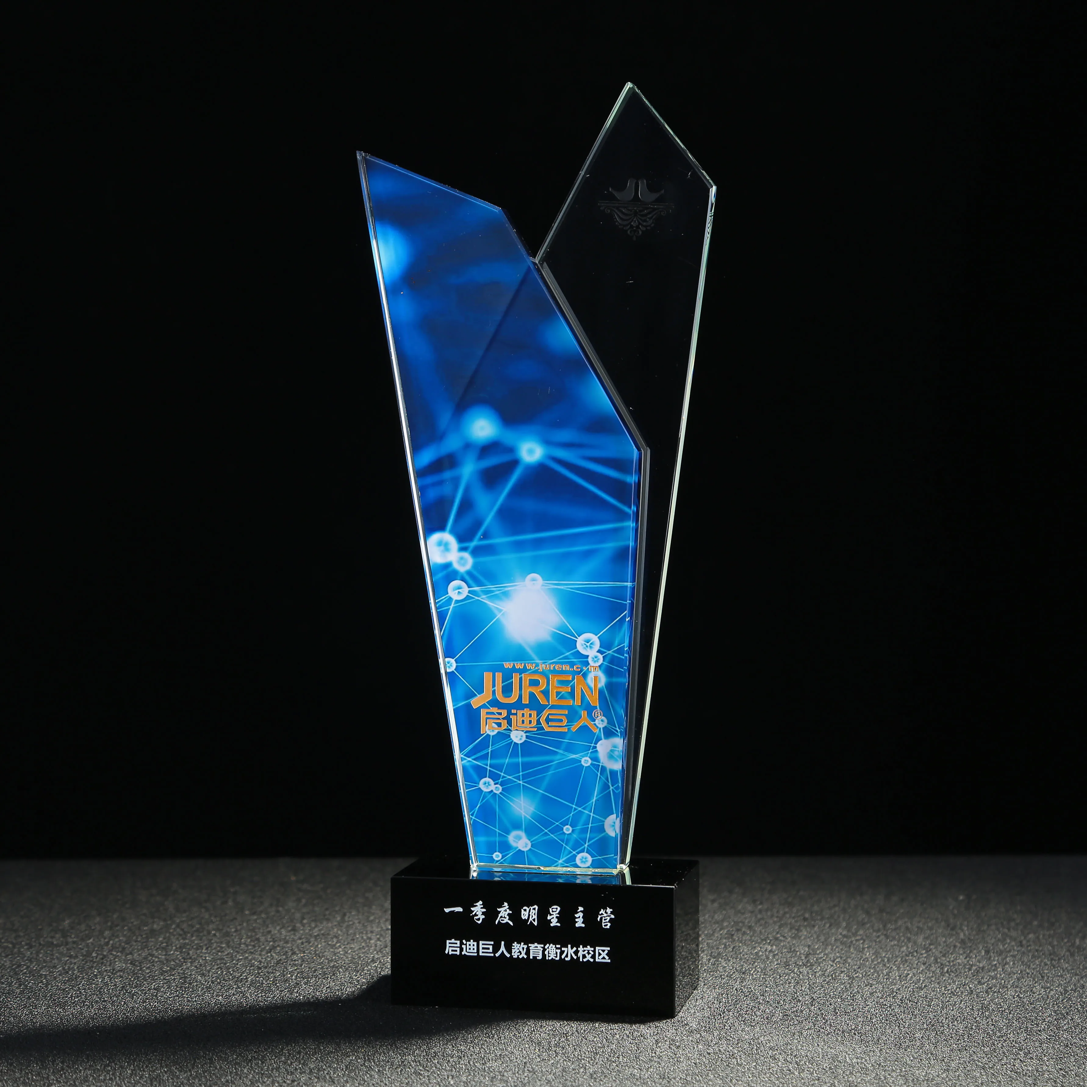 product manufacturer professional custom k9 crystal material high quality color printing crystal award glass trophy-30