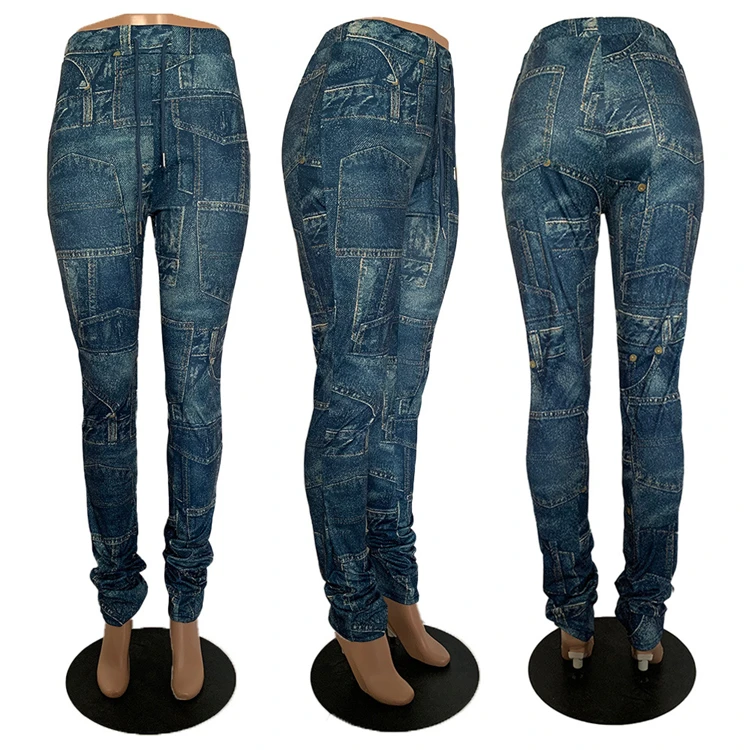 Fashion New Collections Casual Cool Denim Long Pants Jeans Ladies Pants Women'S Trousers Women Bottoms Pants