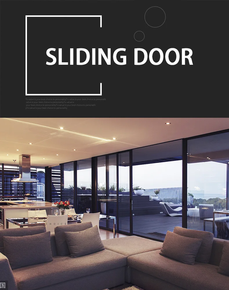 Manufacturer of custom Large Sliding Glass Doors frame glass sliding door hardware interior glass door for bedroom