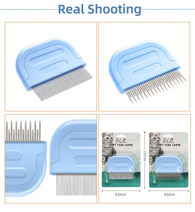 Customizable brush fur double sided knot out pet trimmer plastic dog brush tear stain comb cut cat for matted 