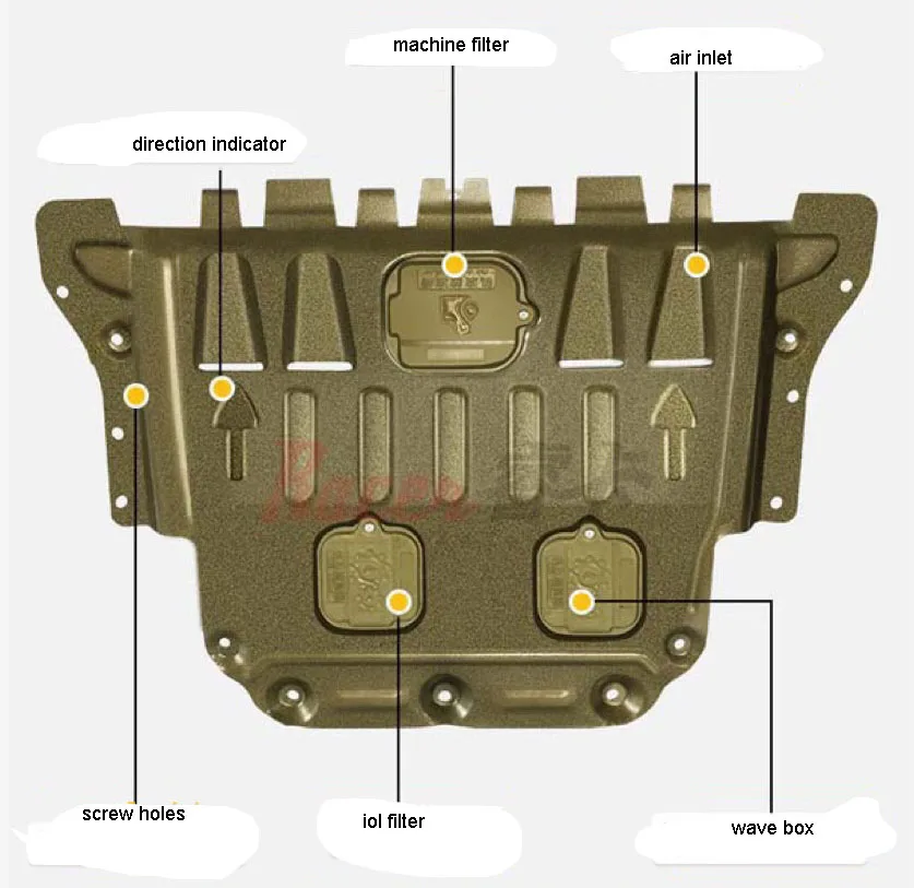 3d Fully Covered Engine Bottom Protector Steel/plastic Material For