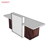 Wood Veneer Made Office Furniture Reception Counter Display Front Desk