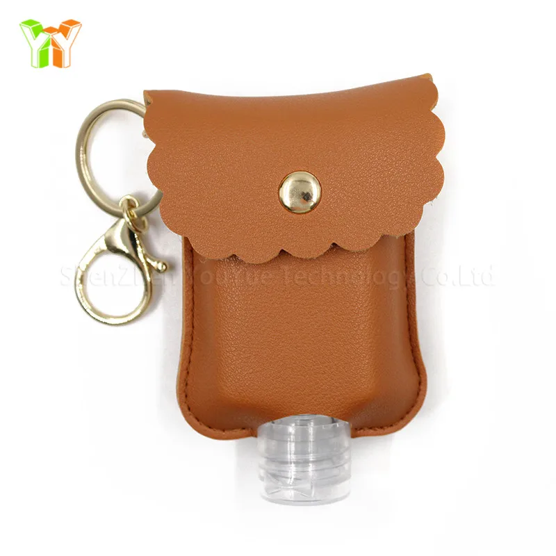 Pu Leather Hand Sanitizer Holder Sanitizer Key Chain Portable Hand ...