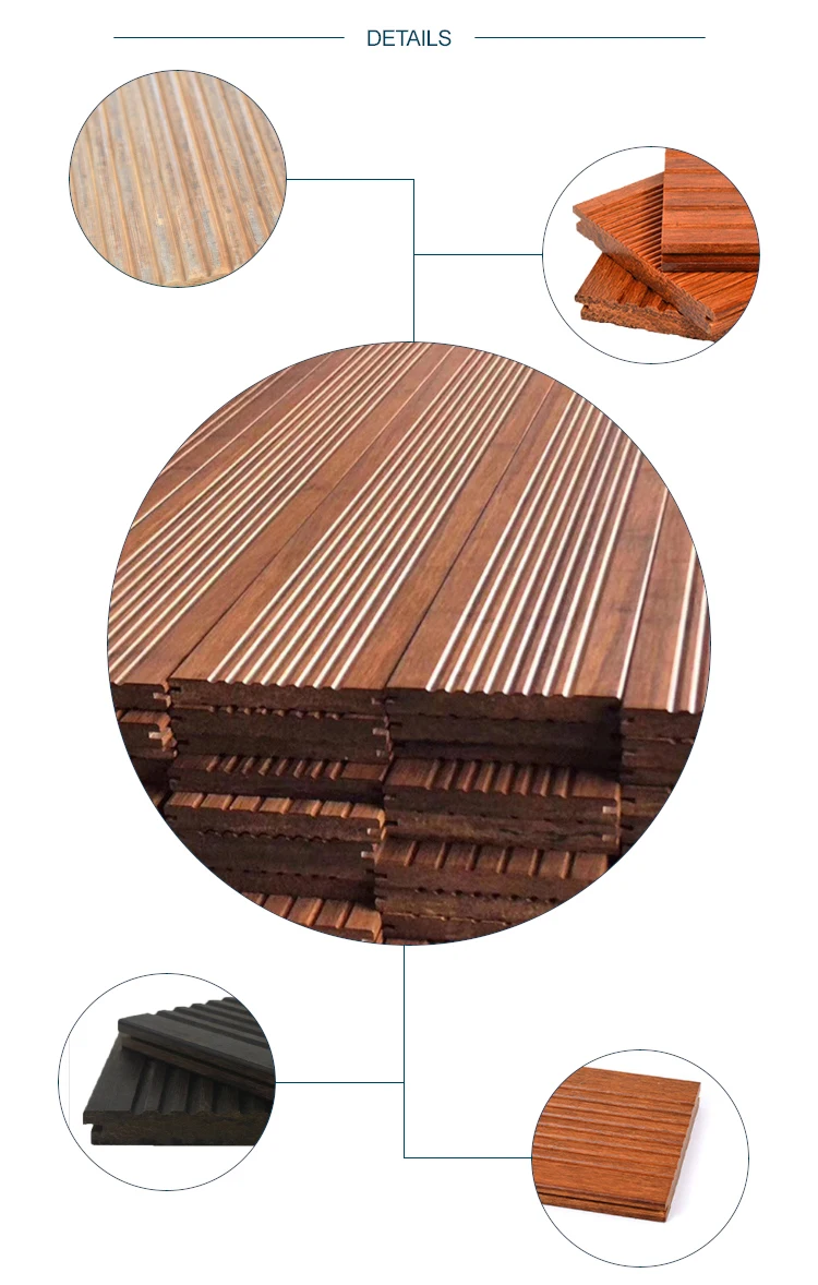 Long Life Hollow Deck Laminate Flooring Bamboo, Factory Outlet Anti-Aging & Anti-Slip Bamboo Terrace//