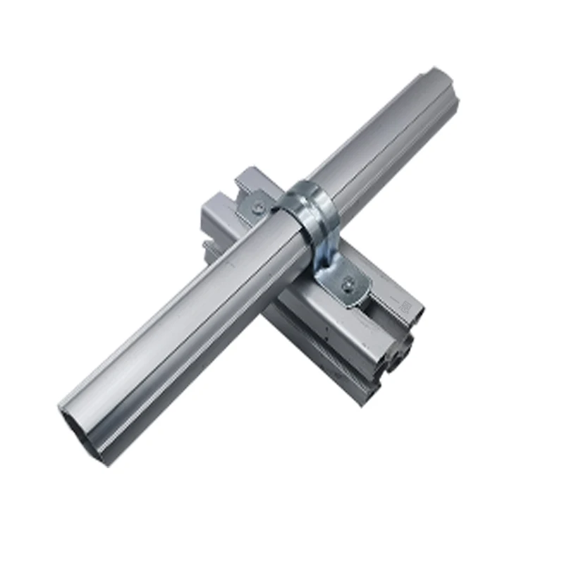 product double sided alloy pipe code 28mm third generation lean pipe panel fixing table fixing clip accessories for door  window-15