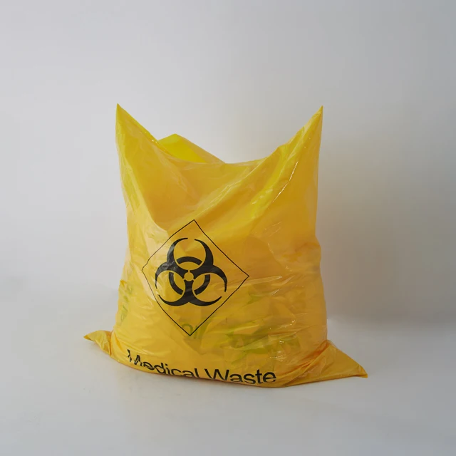 Pollution prevention LDPE material packaging medical waste biochemical garbage Bio-hazard  bag LOGO can be customized