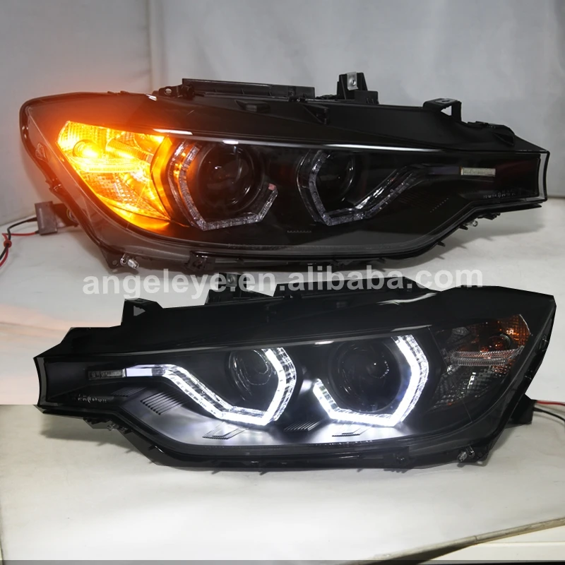 LED Angel Eyes Headlight For BMW F30 F35 318 320 325 328 330 335 2013-2015 Year SN For Original car halogen types