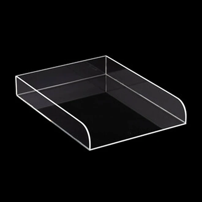 Clear Acrylic Stacking Letter Tray Transparent Acrylic Paper Tray