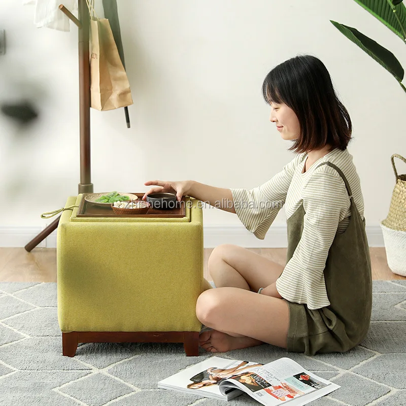 square storage stool