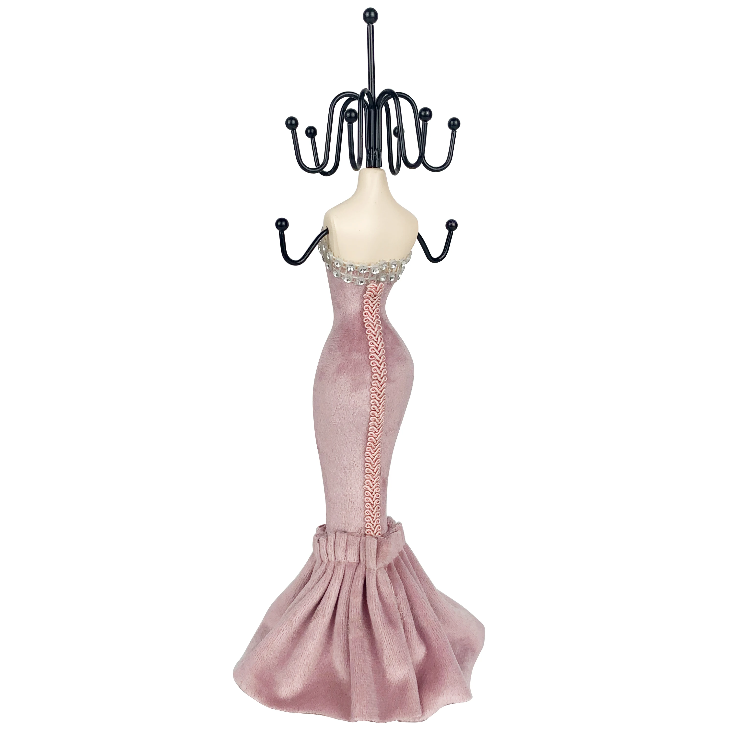 Wholesale Pink Velvet Mannequin Doll Display Dress Stand Jewelry Holder
