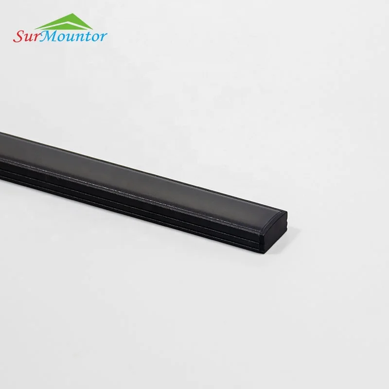 Top Sales Black Diffuser Black Aluminum Channel 17*7mm LED Profile