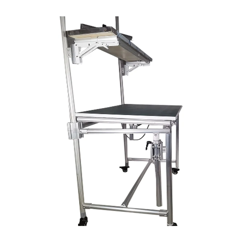 product rotary handle strong positioning seat aluminum alloy 1000 series lean pipeline rod accessories workbench turnover cart shelf-16