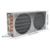 Factory customized dual fan air cooled condenser heat exchanger