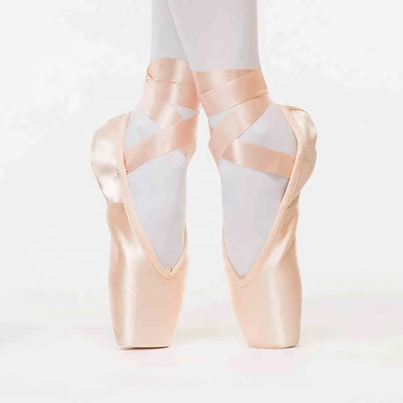 Professional Stain Face Leather Sole Pointe Shoes Ballet Pointe Shoes