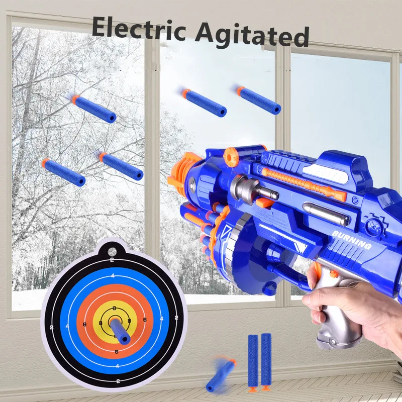 Electric Foam Dart Blaster Toy Gun for Kids - Fun & Safe