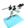 Eakins Continuous Zoom 7X-90X Binocular Stereo Microscope WF10 Eyepiece+Table Stand+Universal Bracket+ Insulation Working Mat
