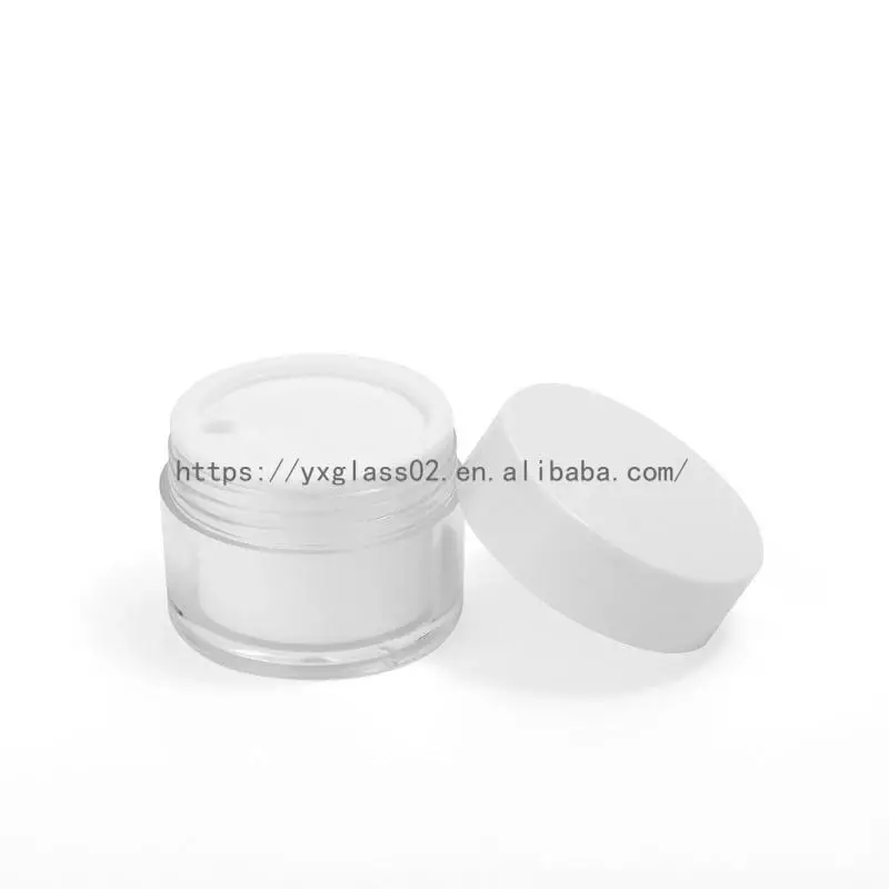 Wholesale Acrylic bilayer body scrub container Plastic cream bottle for Slimming/day/night skincare cream20g30g50g100g manufacture