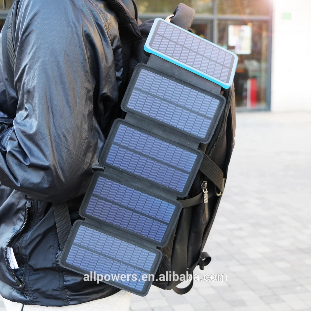 Amazon Top Selling Solar Charger 20000mAh Dual USB Waterproof Portable Solar Power Bank for IOS and Android - ANKUX.COM