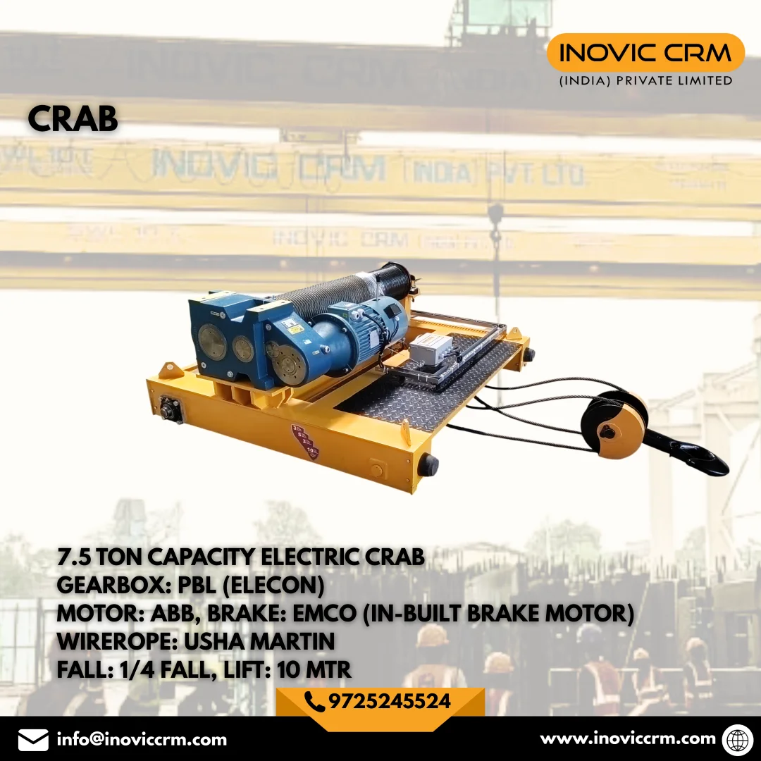 Premium Grade Electric Crab Machine with ABB Motor & ELECON Gearbox ...