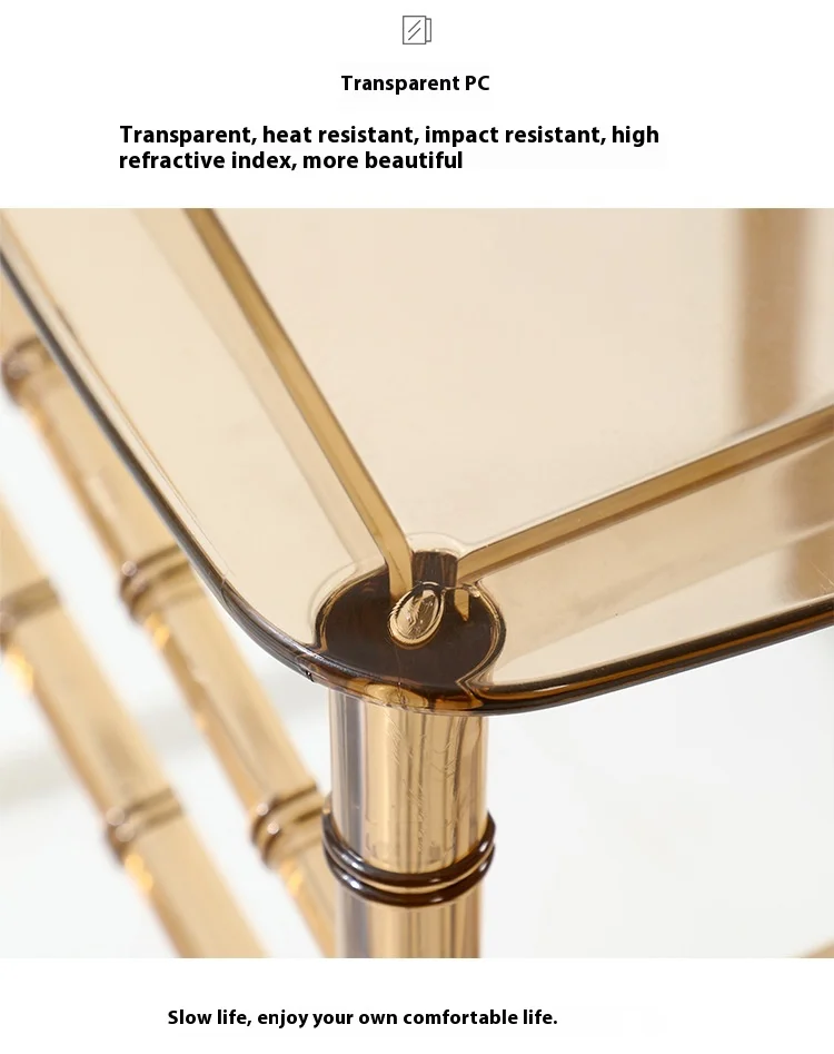 Modern Simple Bamboo Section Transparent Chair Cyber Popular Light Luxury Plastic Dining Chair with Backrest for Small Spaces