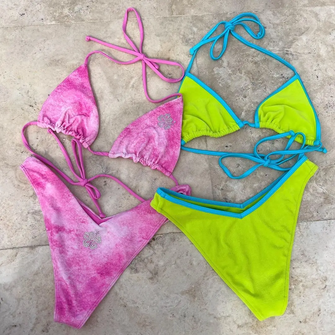 New Solid Highwaisted Bikinis & Beachwear Swimwear Bikinis High Woman