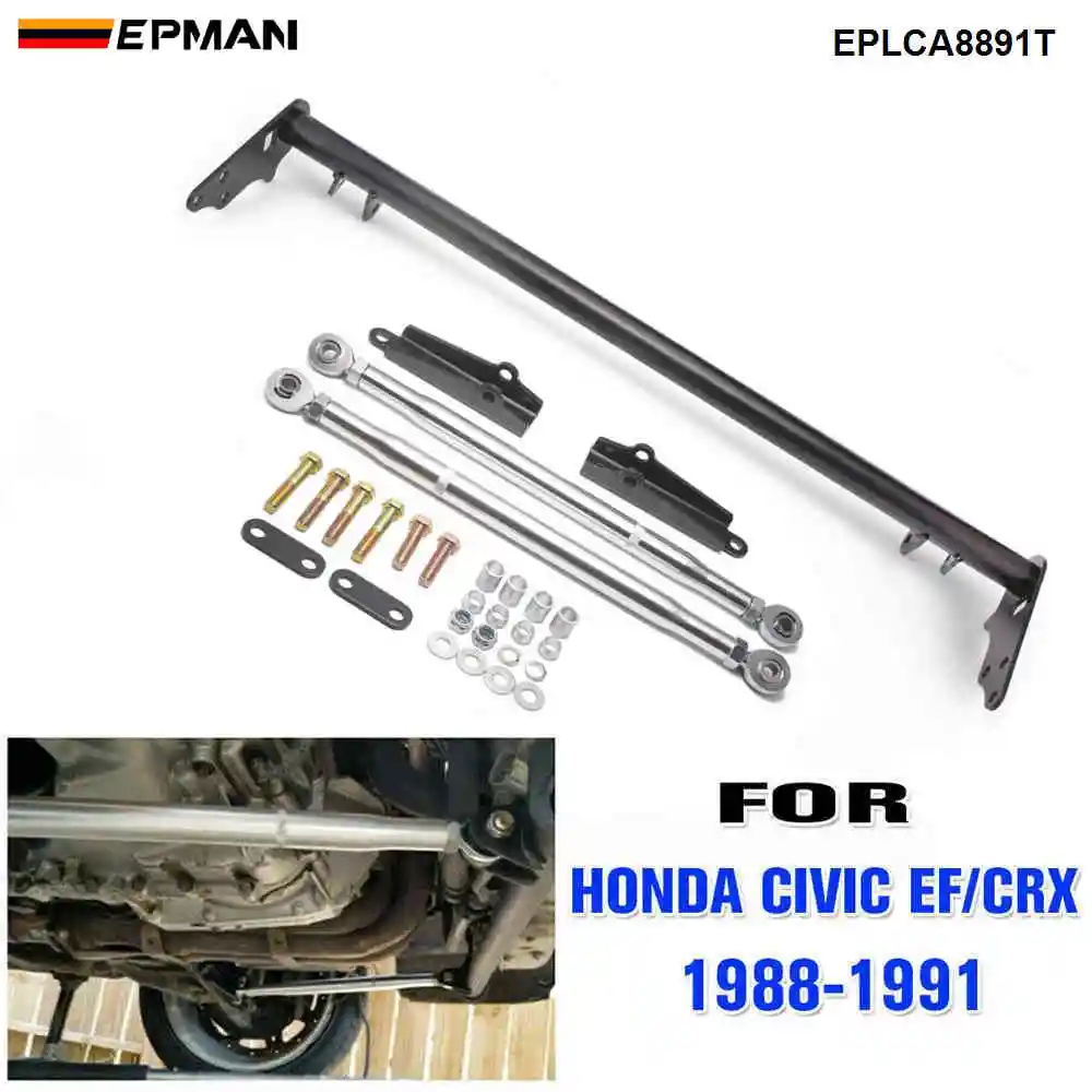 Pro Series Traction Bar For K-Swap Honda Civic EF / CRX - Fits B, K20, K24 Engines - Adjustable & Greasable
