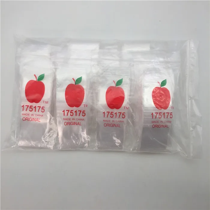 1.75 x 1.75 inch small zip bags 175175 reclosable 100 Clear Apple baggies 