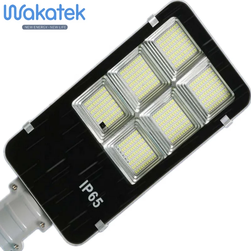 Wakatek Aluminum outdoor lighting fixture waterproof 100w 150w 200w ip65 integrated solar streetlight