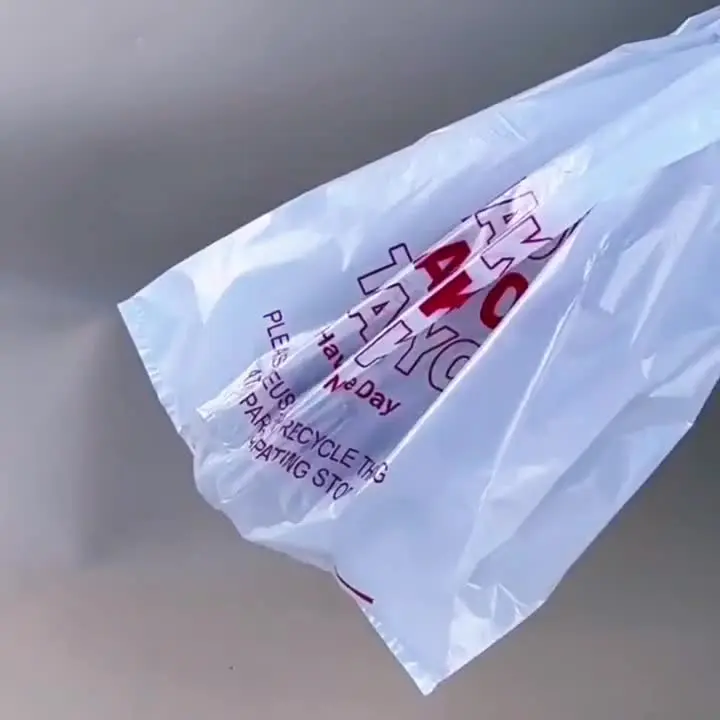 THANK YOU T-Shirt Bags 11.5 x 6.5 x 21 White Plastic Shopping bag 50 - 1000