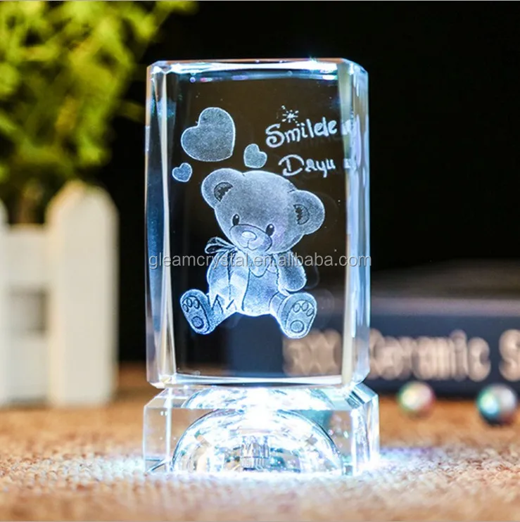 Gleam Custom Creative Wholesale 3d Dragon K9 Crystal Cube 3d Laser