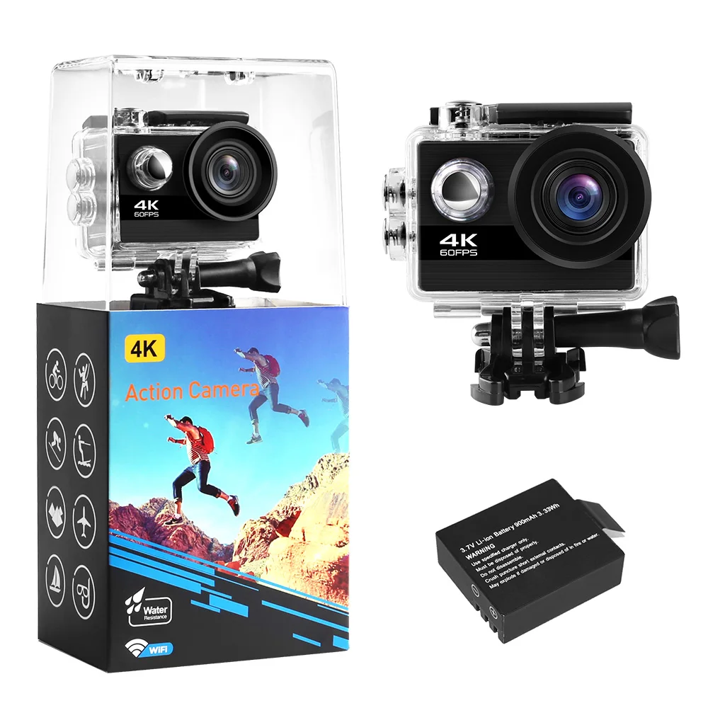 Ultra Hd 4k 60fps 20mp Action Camera Eis Stabilization Underwater 40m Waterproof Sport Camera