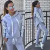 Two pieces High Quality Ladies Fashion Ripped Design Long Sleeve Hoodie