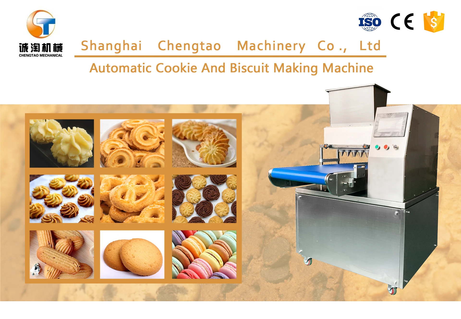 CE Certified Automatic Small Eclair Macaron Biscuit Depositor