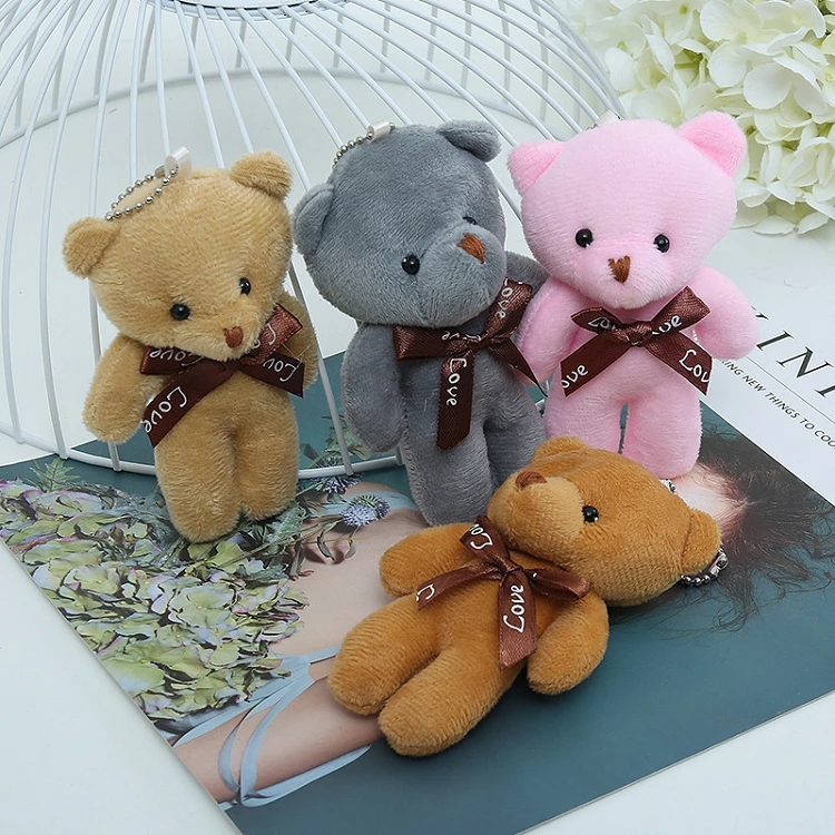 12cm Colors Bears Mini Plush Teddy Bear Toy In Bulk Animal Stuffed For