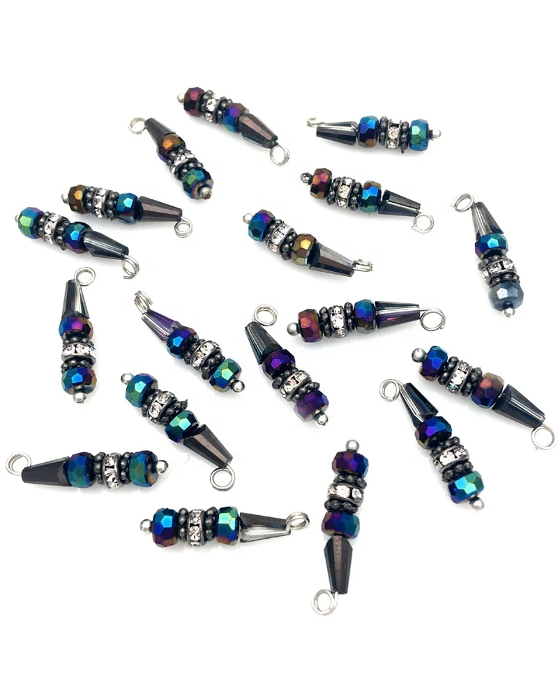 Crystal pendants for Jewelry Making DIY glass pendant for zipper slider and apparel accessories factory