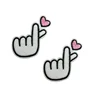 Best Quality Custom Finger Heart Embroidered Patches For Promotional Gifts