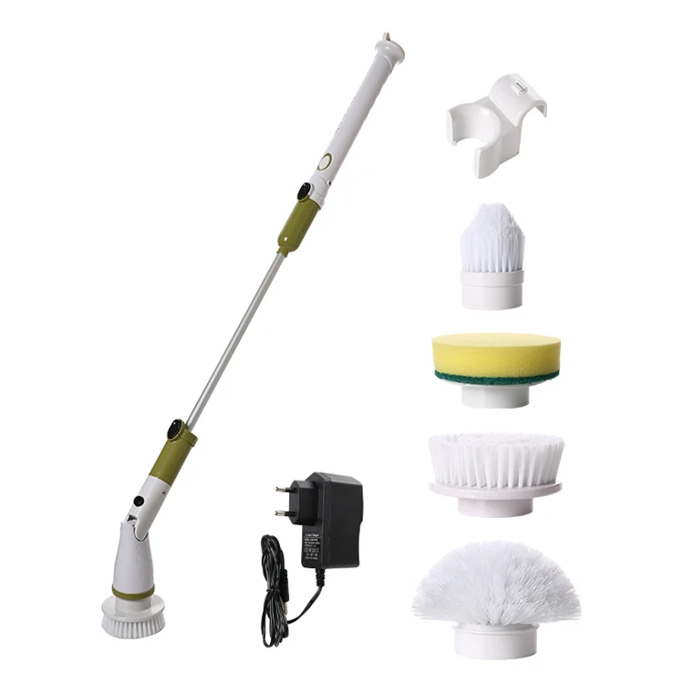 Wireless Electric Handle Spin Bathroom Cleaning Power Brush Scrubber