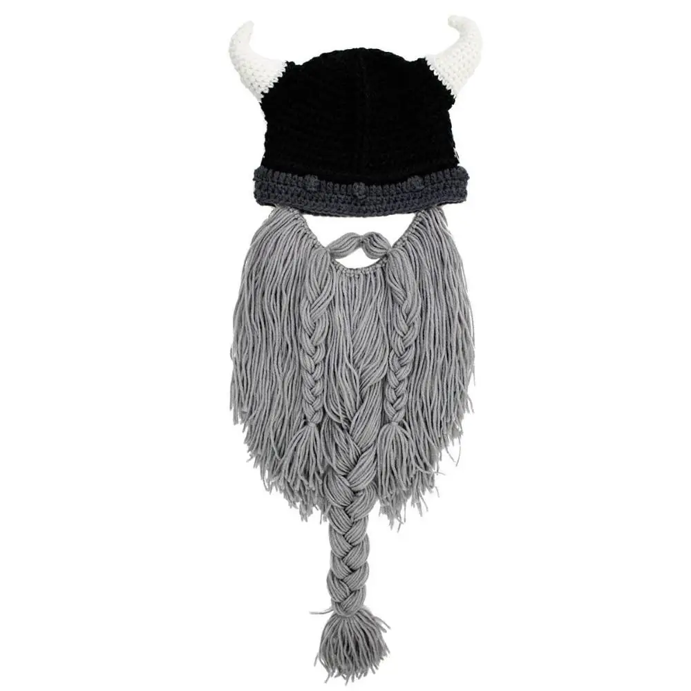 Men S Accessories The Legendary Viking Beard Beanie Barbarian Vagabond Long Beard Horn Hat Hats