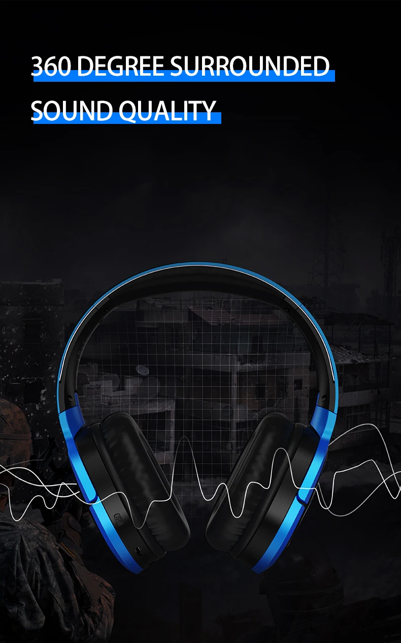 PRODA High Quality Wireless blue tooths Gaming Headphone ,Foldable Wireless Gaming Headset - ANKUX.COM