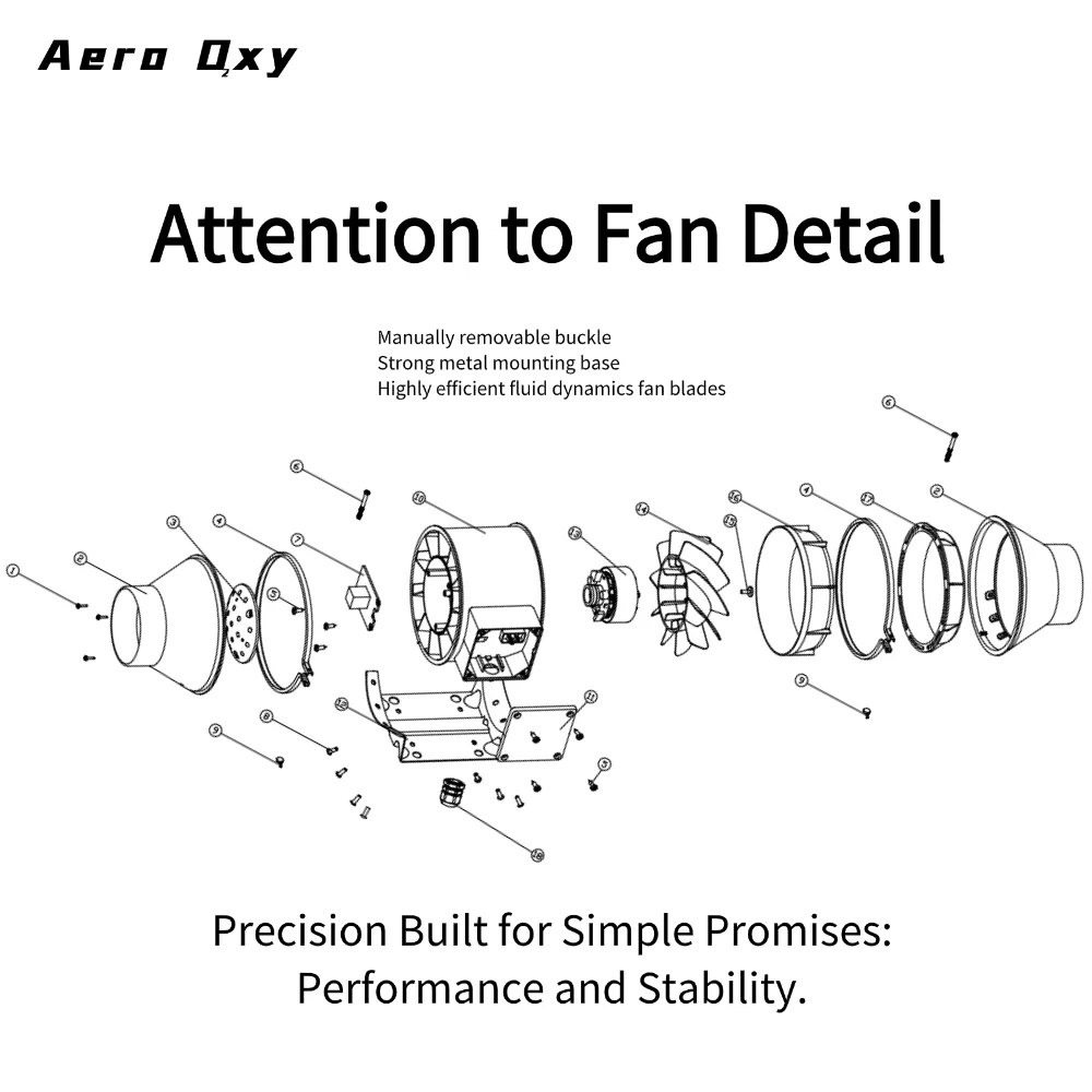 Inline Duct Fan, Wall, 200mm - detail 8