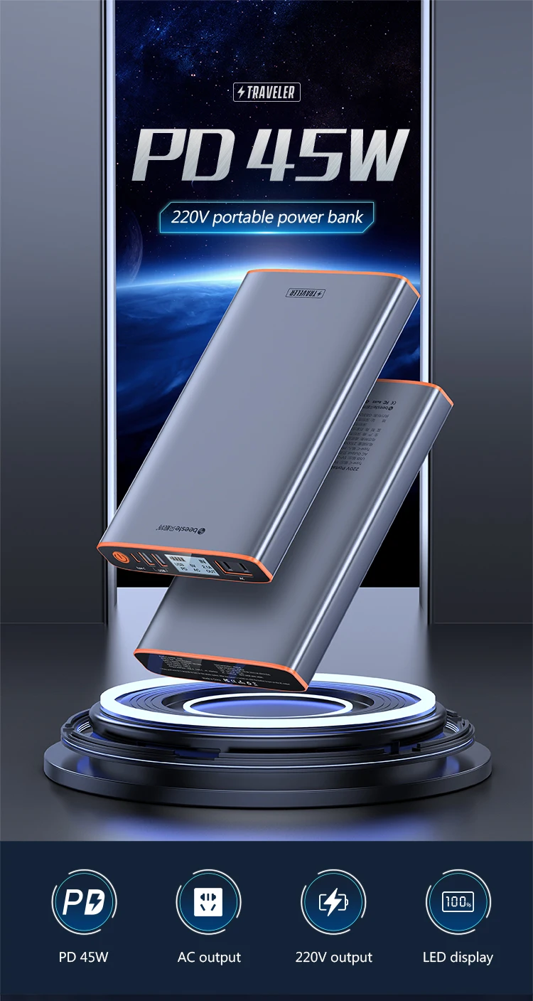 Factory New Portable Ac Power Bank 110v 220v Powerbank 27300mah Laptop