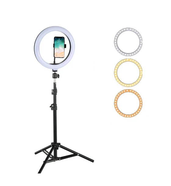 New Professional 12 Inch Led Selfie Photographic with Tripod Stand Phone Holder for Make Up Live Stream Fill Ring Light