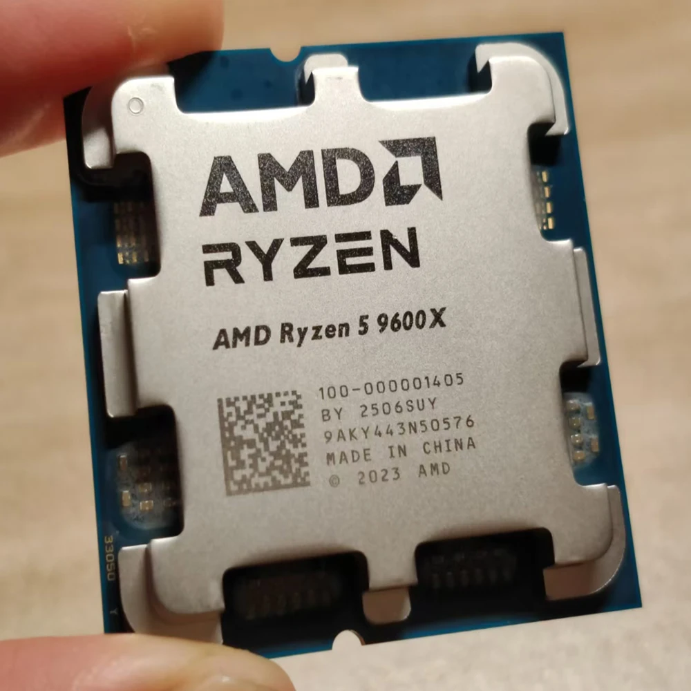 AMD Ryzen 9000 series CPU on motherboard with cooling solution