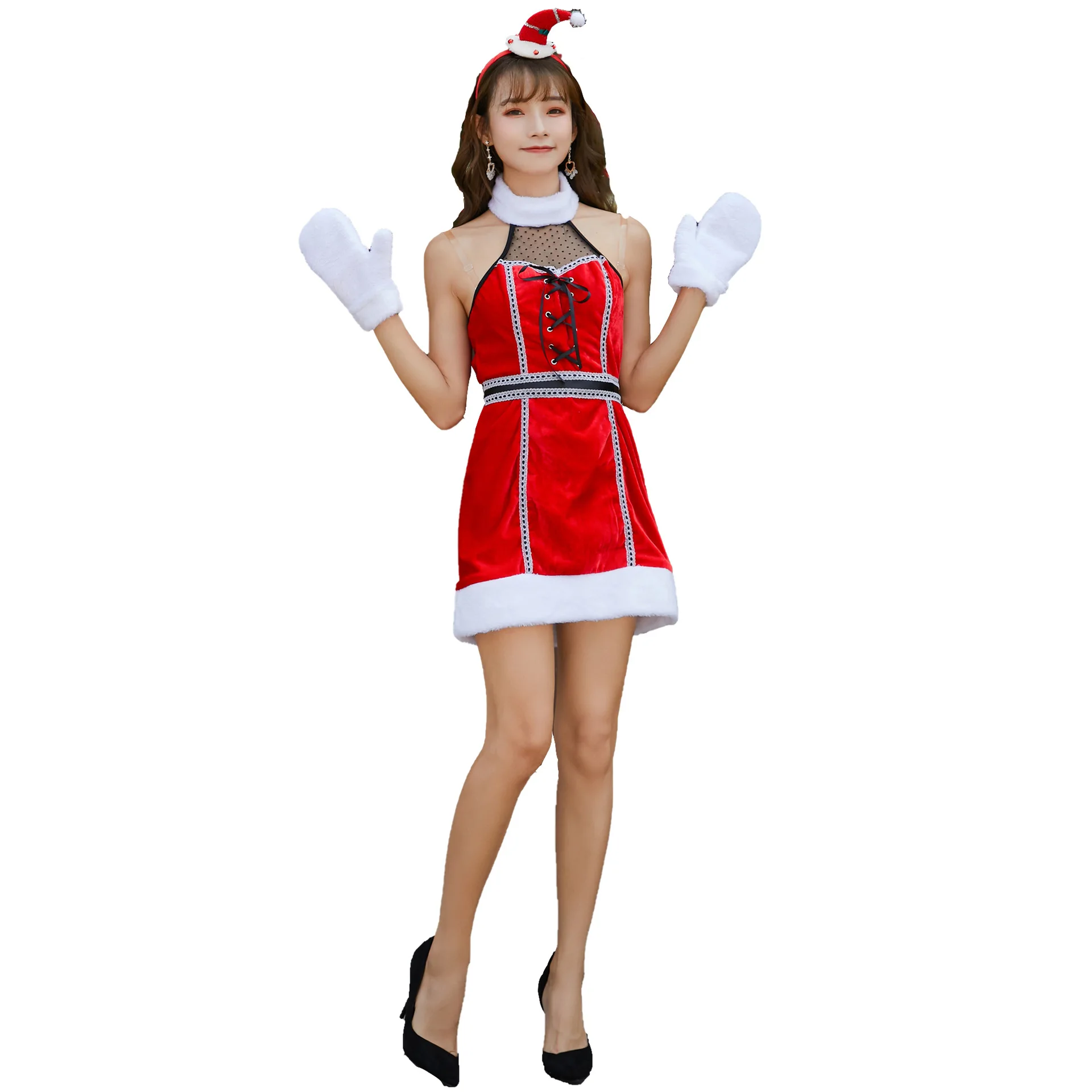 sexy japan girl christmas costume cosplay santa claus new year