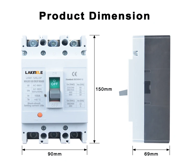 Mccb Circuit Breaker Cm1 Mccb 100 Amp 3p Certificate Iec609472 Buy