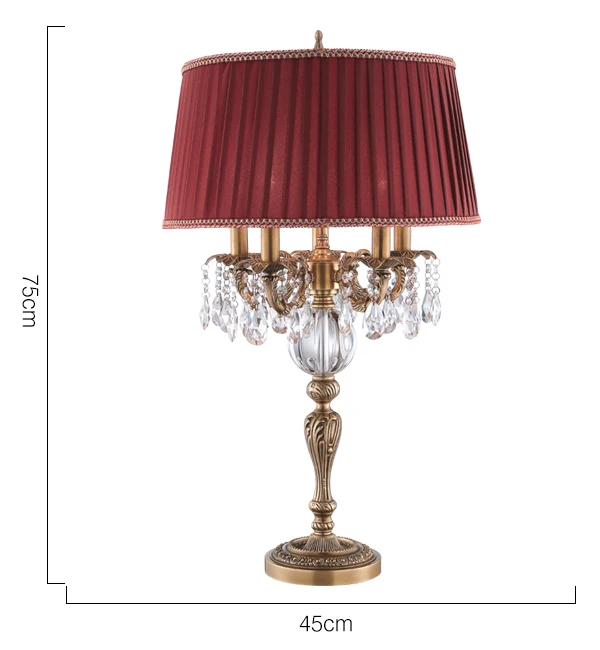 red shade decorative table lamp