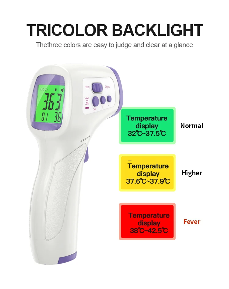 Ckt1501 Noncontact Thermometer Infrared With High Temperature Alarm